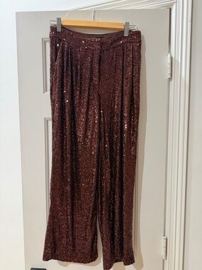 Express Brown Sequin Pants